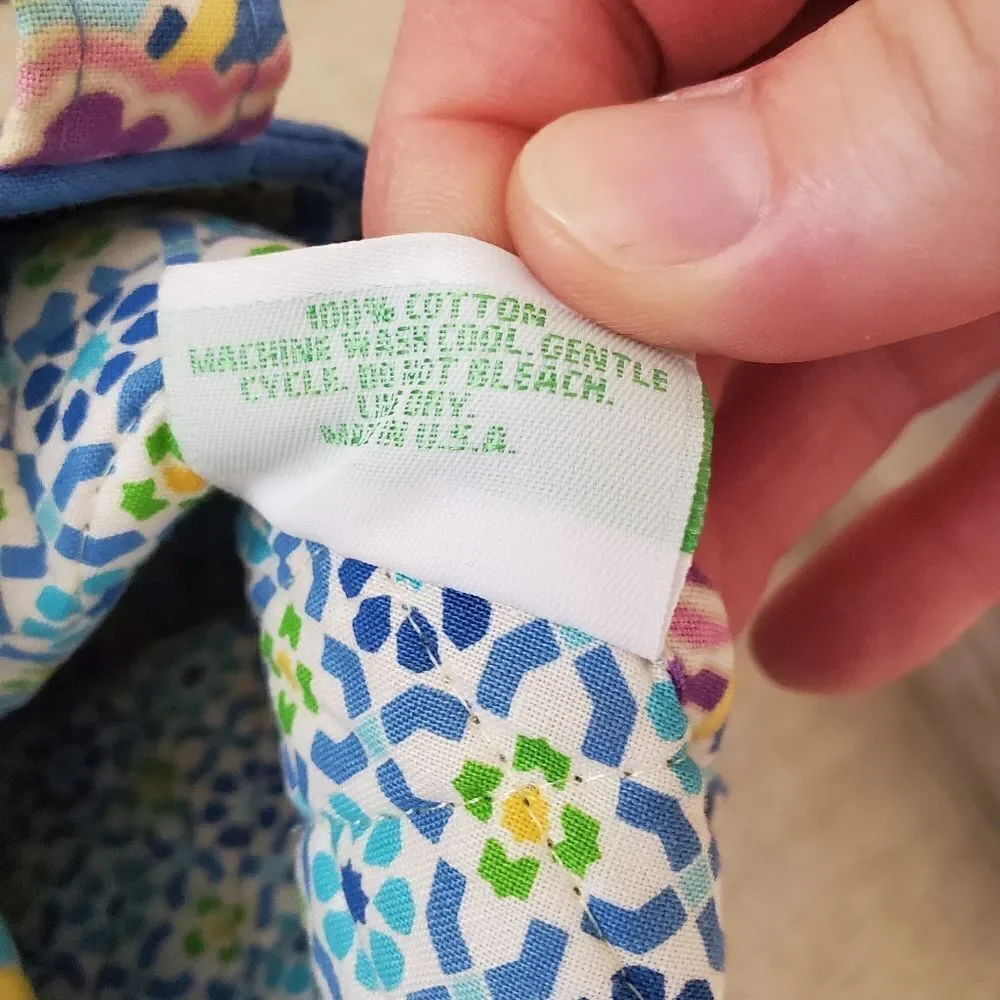 Vera Bradley Small Tic Tac Tote & Checkbook Cover in Capri Blue